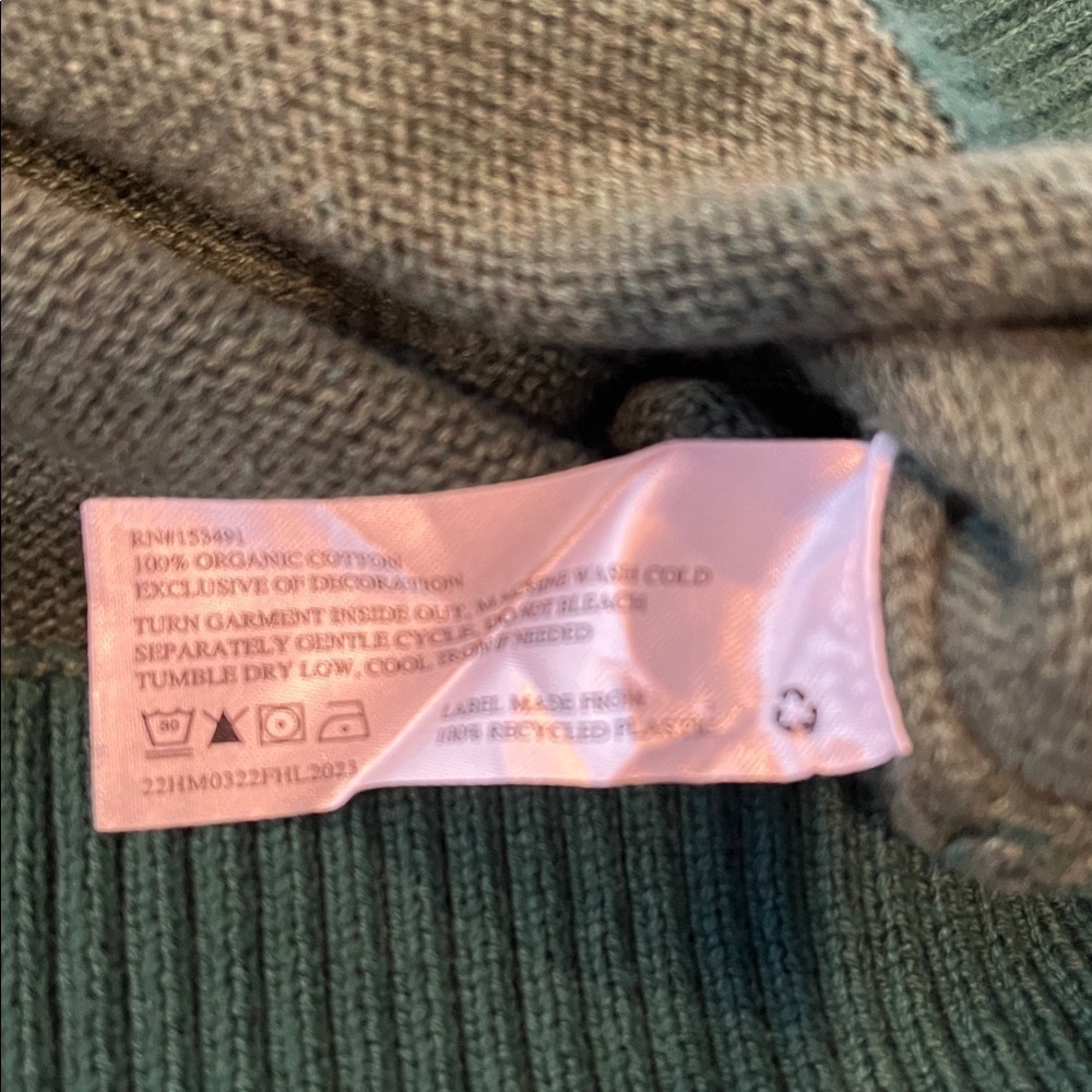 Organic Contrast Sweater with Elbow Patches Hope & Henry Men XL 100% Cotton - Picture 7 of 7
